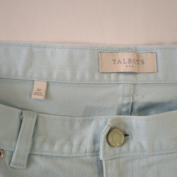 Talbots women's Capri jeans, blue/green, size 12 - Picture 4 of 7